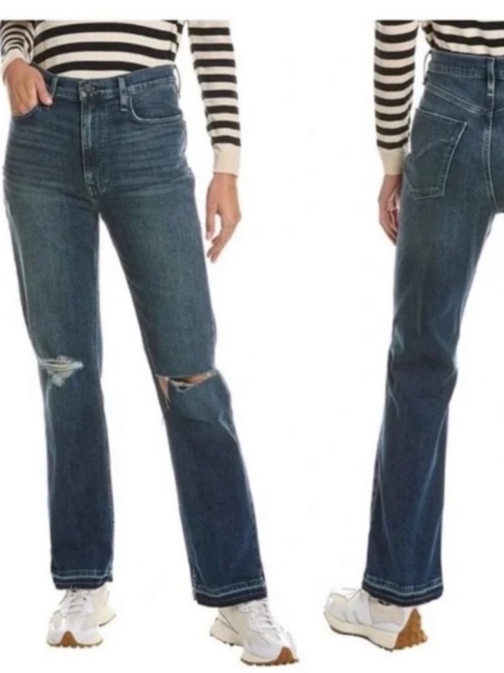 HUDSON Jade Jeans Mid Rise/High Rise Loose Fit Distressed